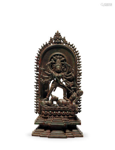 东北印度 明 杜尔迦女武神像