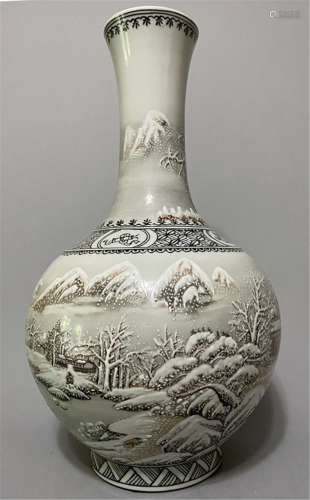 Chinese porcelain of snow theme