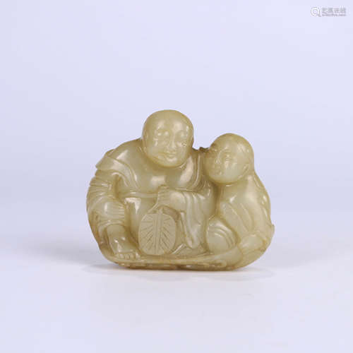 A Hetian Jade Carved Figure Ornament