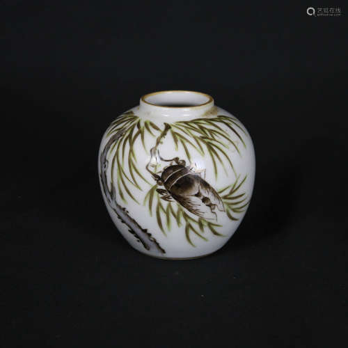 Wu Shaofeng, Flowers and Birds Painted Porcelain Jar