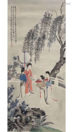 Feng Chaoran, ‘Lady Figure’ Paper Scroll