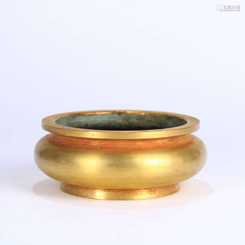 A Gild Bronze Incense Burner