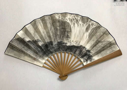 Fu Baoshi, ‘Landscape Fan Cover’in Paper
