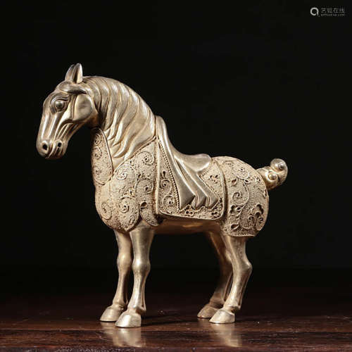 The Republic of China Period, Gilt Silver Horse Ornaments