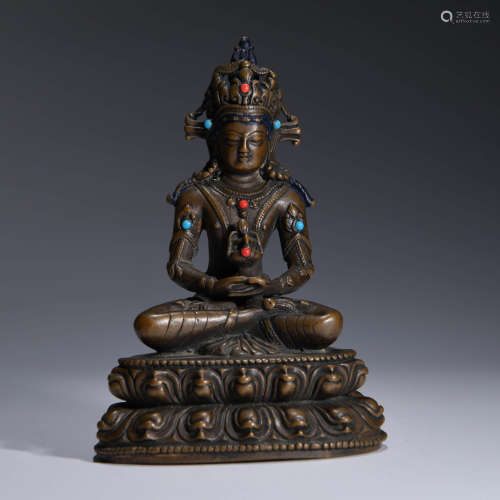 A Bronze Statue of Ksitigarbha Bodhisattva