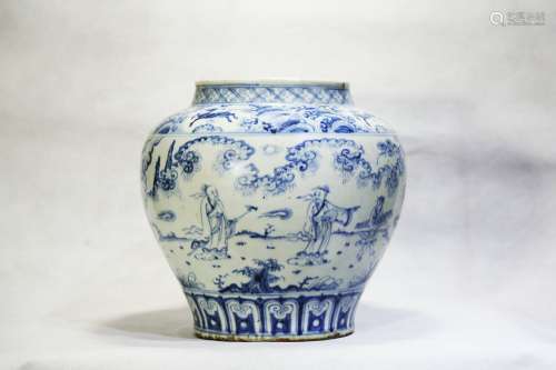 chinese blue and white porcelain pot,ming dynasty