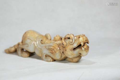 chinese carved jade beast