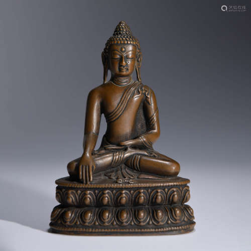 A Bronze Statue of Aksobhya Buddha