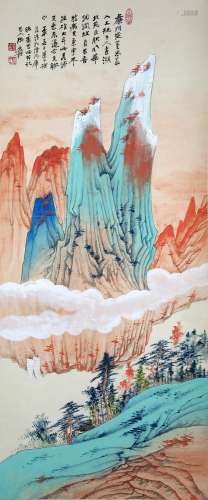 chinese painting landscape by zhang daqian