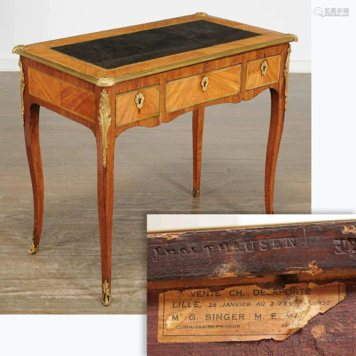 Louis XVI period writing table, ebeniste signed