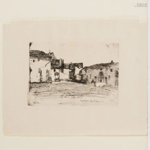 James A.M. Whistler, etching, 1858
