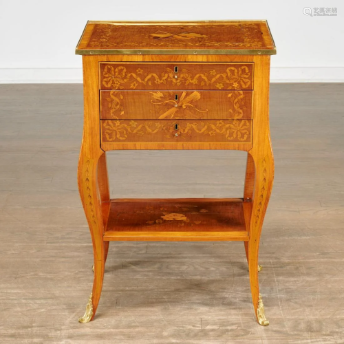 George III marquetry inlaid side table