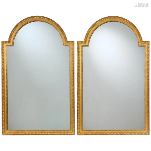 Pair George III style giltwood pier mirrors