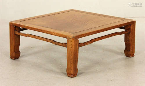19th century Chinese Ming Dynasty hardwood low table SQ:75cm