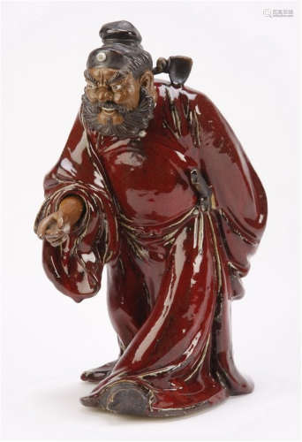 Large fine Chinese Qing Dynasty Zhongxu sculpture porcelain h:48cm