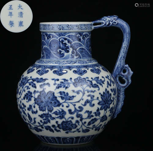 A BLUE&WHITE GLAZE POT