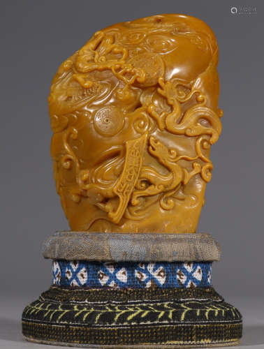 A TIANHUANG STONE CARVED DRAGON PATTERN SEAL