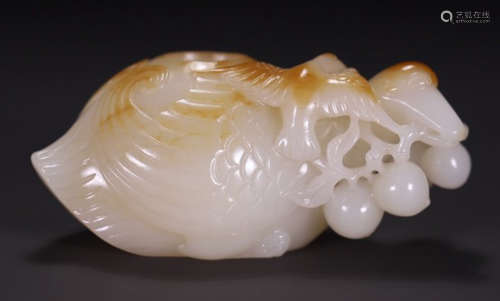 A HETIAN JADE CARVED BRUSH WASHER