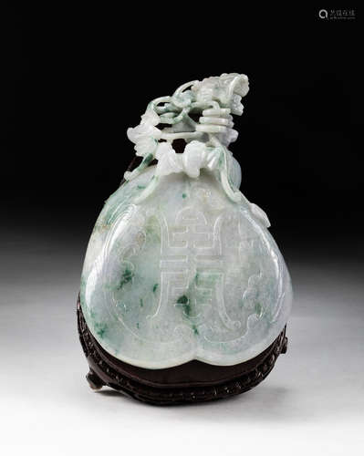 Large Chinese Translucent Jadeite Covered Box