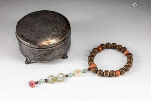Chinese Agarwood Prayer Beads with Box