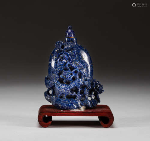 Chinese Old Lapis Carving Snuff Bottle