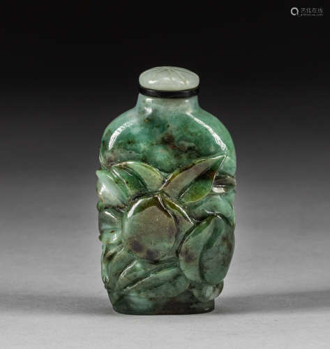 Chinese Jadeite Carving Snuff Bottle