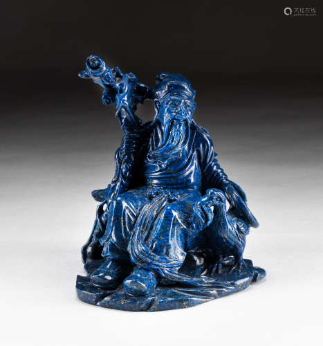 Chinese Qianlong Type Lapis Carving Figure