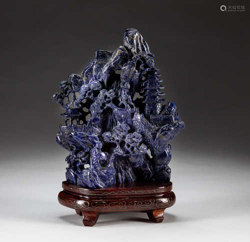 Large Chinese Old Lapis Boulder