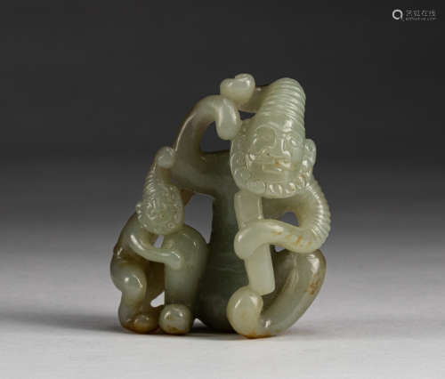 Chinese Pebble Jade Carving