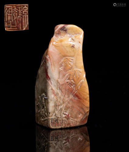 Chinese Chicken Blood Color Stone Seal