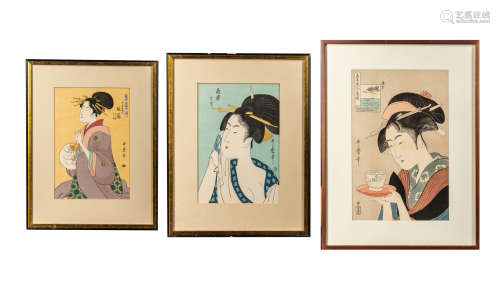 Set of Japanese Woodblocks Print