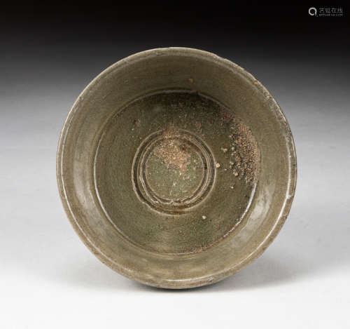 Korean Joseon Celadon Porcelain Dish