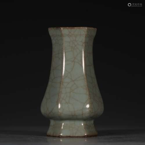 A Guan Kiln Six Sides Vase