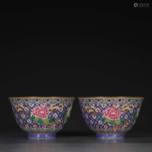 A Daqing-Qianlong-Nianzhi Mark Famille Rose Floral Pattern Bowl