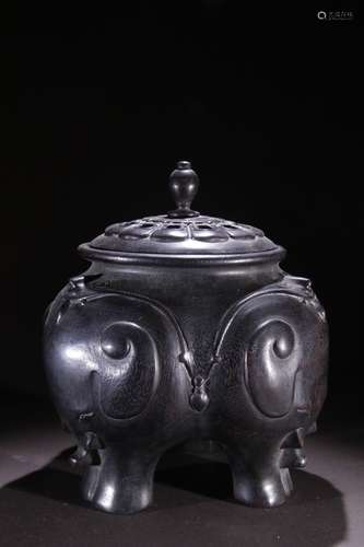 A Rosewood 3-Leg Censer