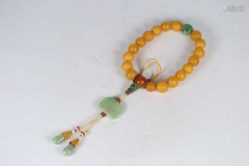 An Amber 18-Bead Rosary