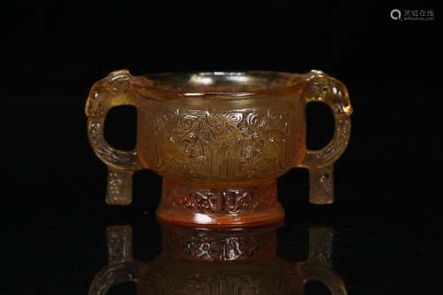 A Colored Glaze Ear Censer