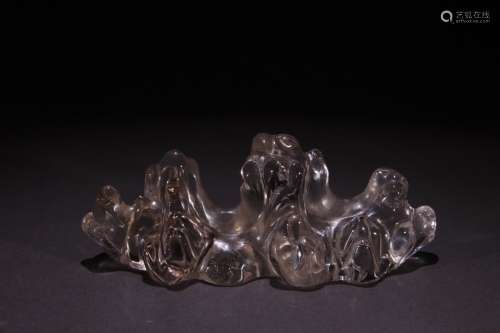 A Crystal Moutain Shaped Brush Holder