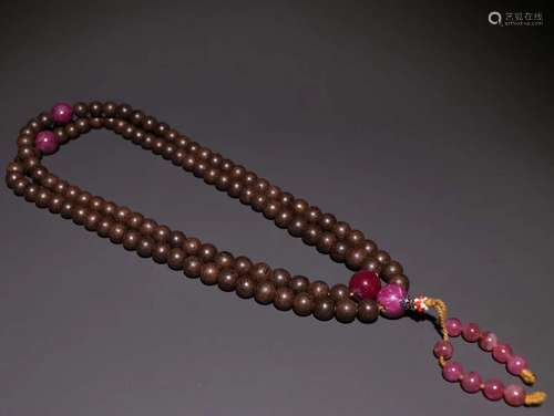 An Agarwood 108-Bead Rosary