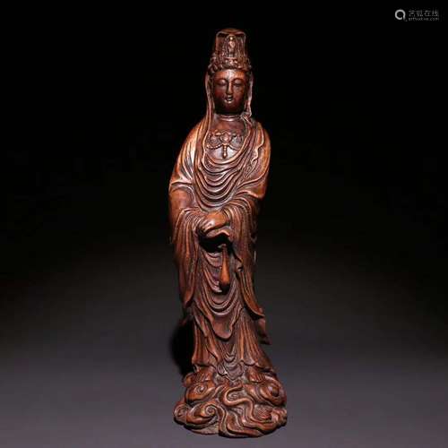 An Agarwood Guanyin Statue