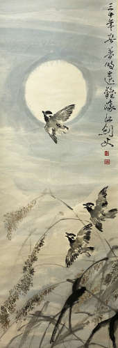 A Chinese Flower&bird Painting, Gao Jianfu Mark