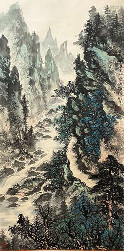 A Chinese Landscape Painting, Li Xiongcai Mark