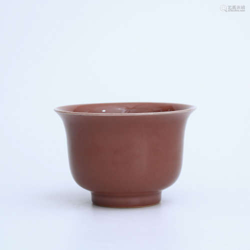 An Altar Red Porcelain Bowl