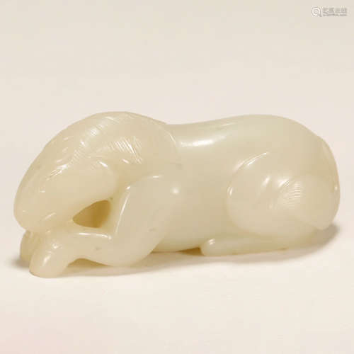 A White Jade Horse Ornament