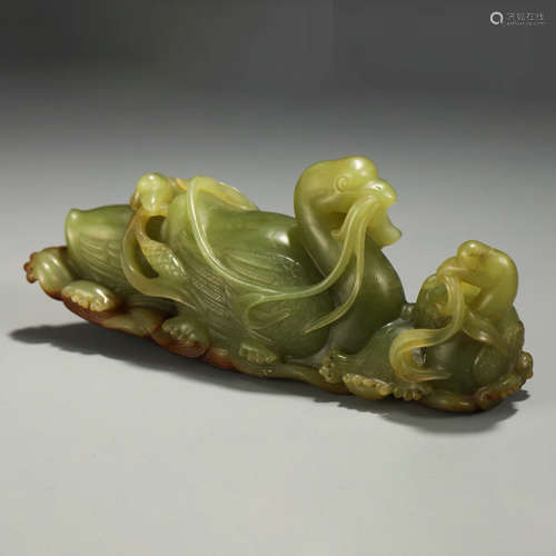 A Jade Carved Duck Shaped Ornament