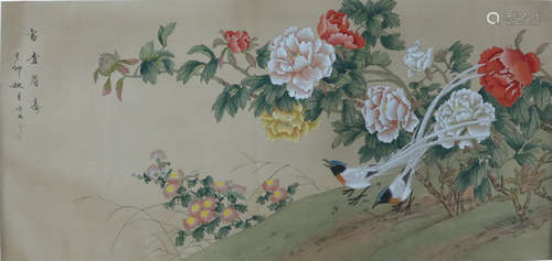 A Chinese Flowers Painting