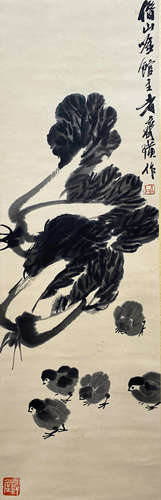 A Chinese Flower&bird Painting, Qi Baishi Mark