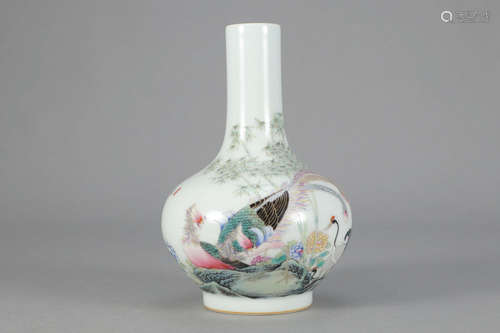 A Famille Rose Animal Porcelain Tianqiuping