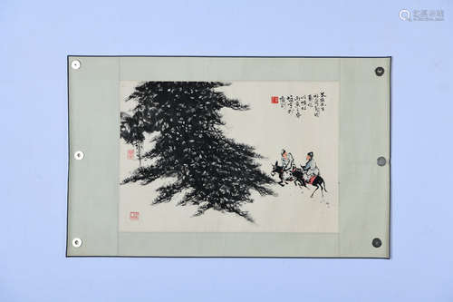 A Chinese Pine Painting, Li Xiongcai Mark