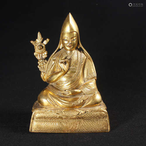 A Gild Bronze Buddha Statue